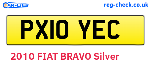 PX10YEC are the vehicle registration plates.