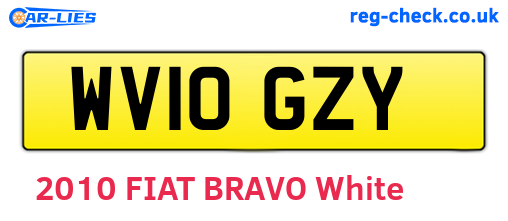WV10GZY are the vehicle registration plates.