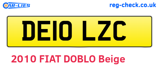 DE10LZC are the vehicle registration plates.