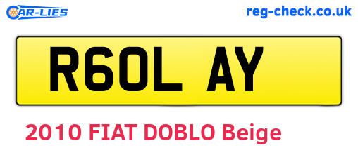R60LAY are the vehicle registration plates.