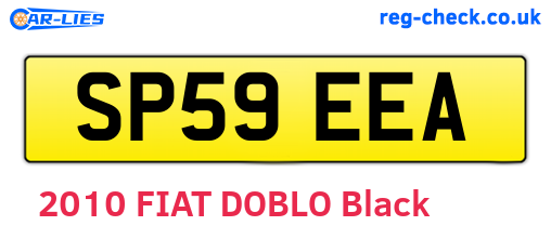 SP59EEA are the vehicle registration plates.