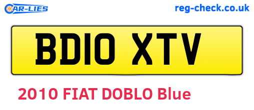 BD10XTV are the vehicle registration plates.