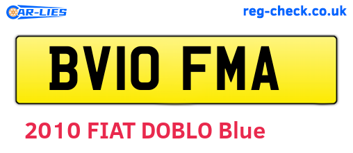 BV10FMA are the vehicle registration plates.