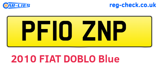 PF10ZNP are the vehicle registration plates.
