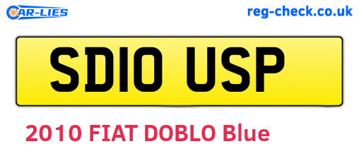 SD10USP are the vehicle registration plates.