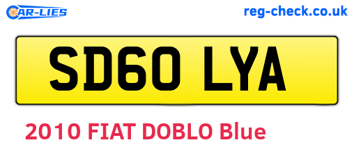 SD60LYA are the vehicle registration plates.