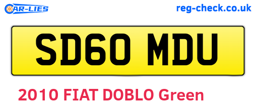 SD60MDU are the vehicle registration plates.