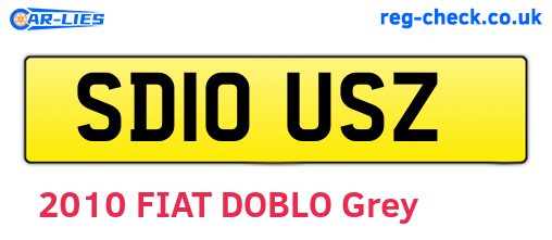 SD10USZ are the vehicle registration plates.