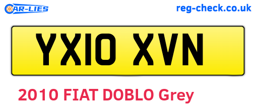 YX10XVN are the vehicle registration plates.