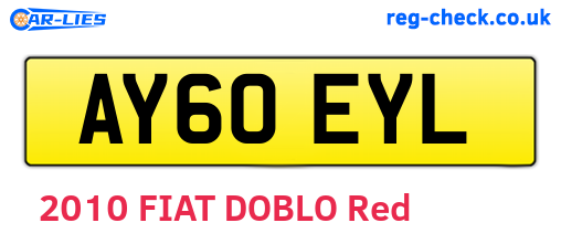 AY60EYL are the vehicle registration plates.
