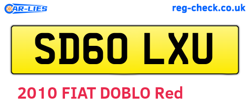 SD60LXU are the vehicle registration plates.