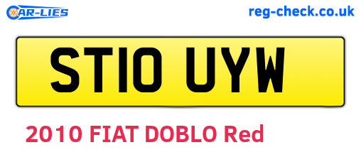 ST10UYW are the vehicle registration plates.