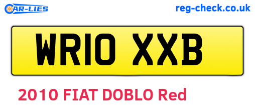 WR10XXB are the vehicle registration plates.
