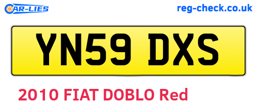 YN59DXS are the vehicle registration plates.