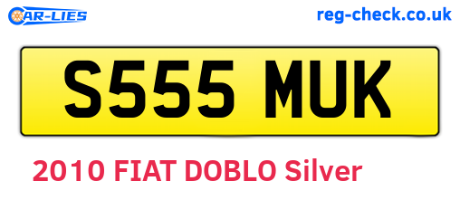 S555MUK are the vehicle registration plates.