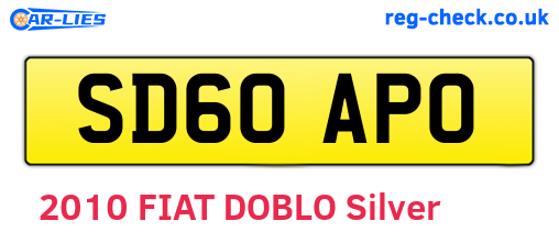 SD60APO are the vehicle registration plates.