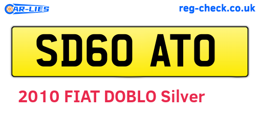 SD60ATO are the vehicle registration plates.