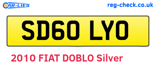 SD60LYO are the vehicle registration plates.