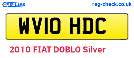 WV10HDC are the vehicle registration plates.