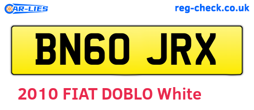 BN60JRX are the vehicle registration plates.