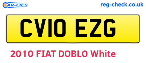 CV10EZG are the vehicle registration plates.