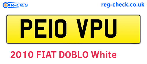 PE10VPU are the vehicle registration plates.
