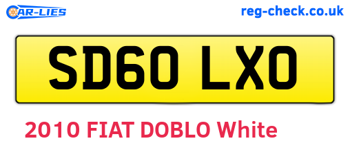 SD60LXO are the vehicle registration plates.