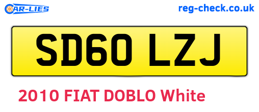 SD60LZJ are the vehicle registration plates.
