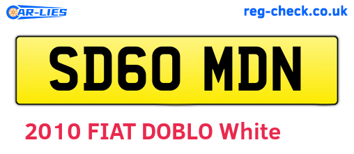 SD60MDN are the vehicle registration plates.