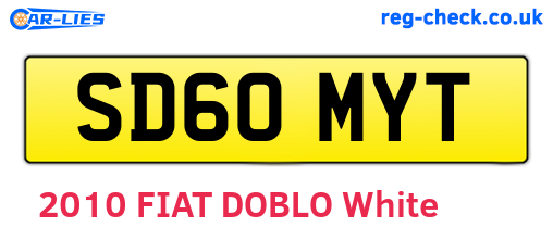 SD60MYT are the vehicle registration plates.