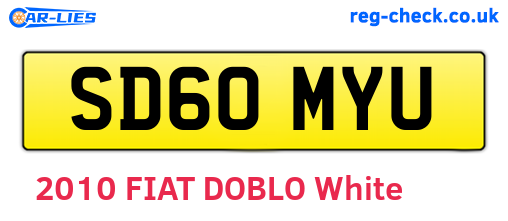 SD60MYU are the vehicle registration plates.
