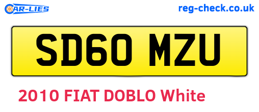 SD60MZU are the vehicle registration plates.