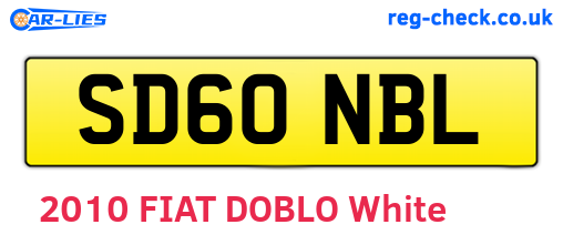 SD60NBL are the vehicle registration plates.
