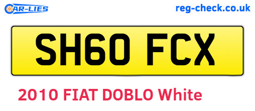 SH60FCX are the vehicle registration plates.