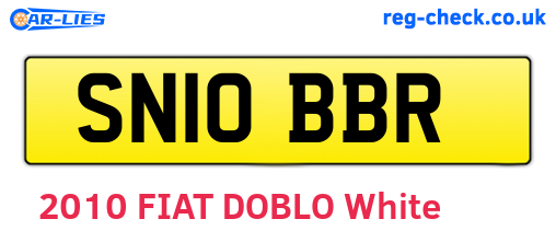 SN10BBR are the vehicle registration plates.