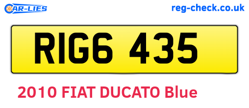 RIG6435 are the vehicle registration plates.