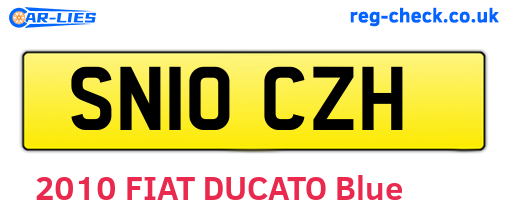 SN10CZH are the vehicle registration plates.