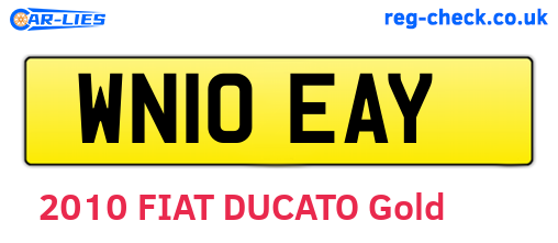 WN10EAY are the vehicle registration plates.