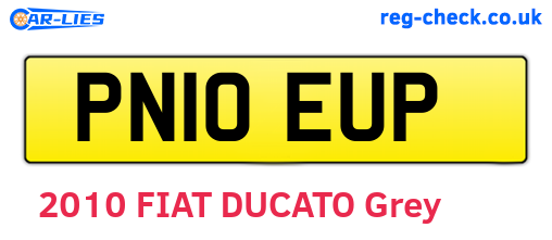 PN10EUP are the vehicle registration plates.
