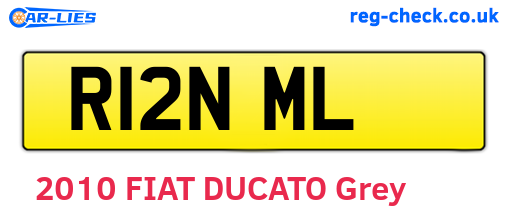 R12NML are the vehicle registration plates.