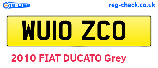 WU10ZCO are the vehicle registration plates.
