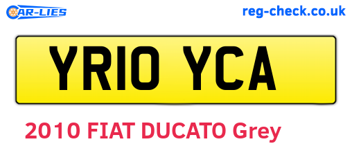 YR10YCA are the vehicle registration plates.