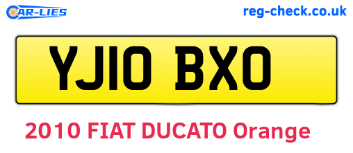 YJ10BXO are the vehicle registration plates.