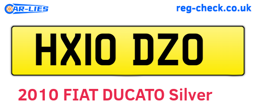 HX10DZO are the vehicle registration plates.