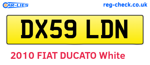 DX59LDN are the vehicle registration plates.