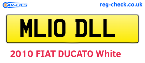 ML10DLL are the vehicle registration plates.