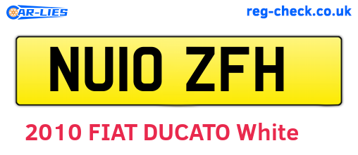 NU10ZFH are the vehicle registration plates.