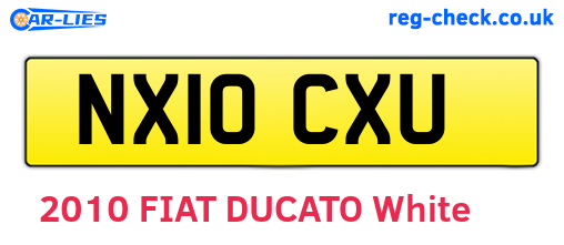 NX10CXU are the vehicle registration plates.