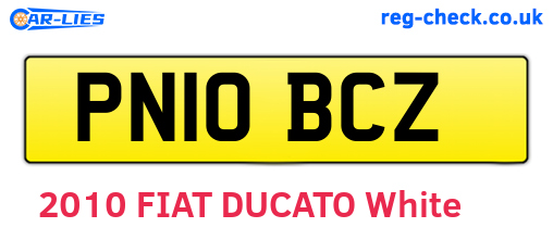 PN10BCZ are the vehicle registration plates.