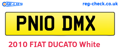 PN10DMX are the vehicle registration plates.